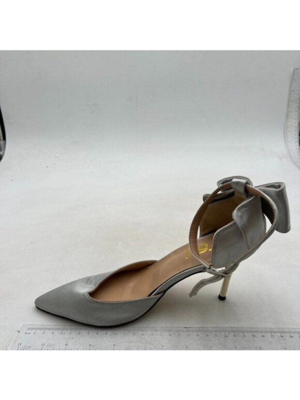 FSJ Women Pointed Toe Stiletto High Heel Ankle Strap Pumps Bowknot Slingback